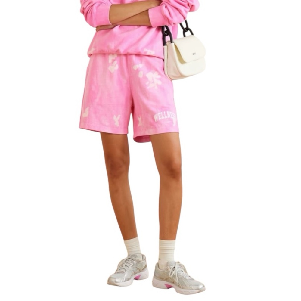 SPORTY & RICH 100% Cotton Pink Pull On Shorts - Women’s Size Small - New